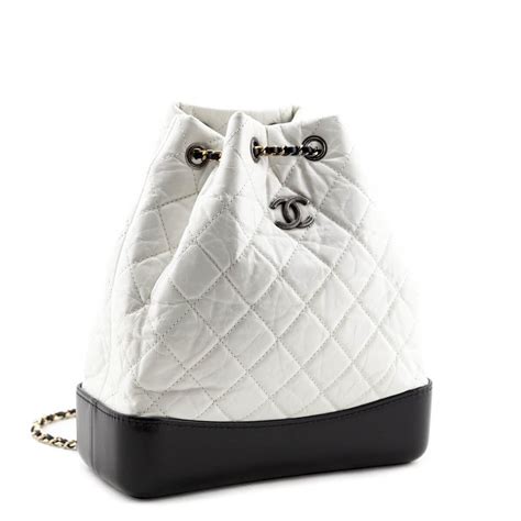 chanel backpack gabrielle white